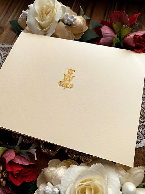 Auspice Gold Foil Letterpress Cards Box Set