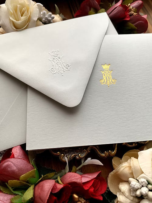 Auspice Gold Foil Letterpress Cards Box Set
