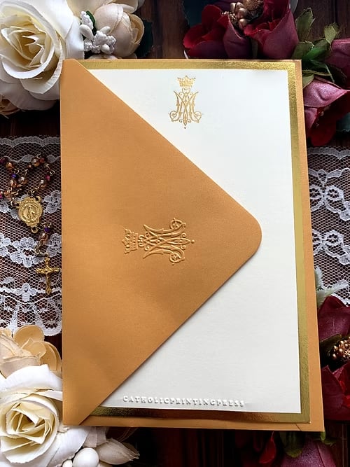 Gold Foil Letterpress Auspice Stationery Note