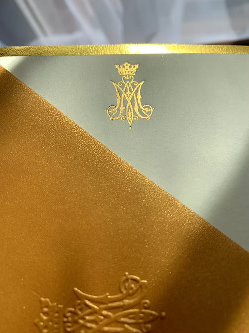 Gold Foil Letterpress Auspice Stationery Note