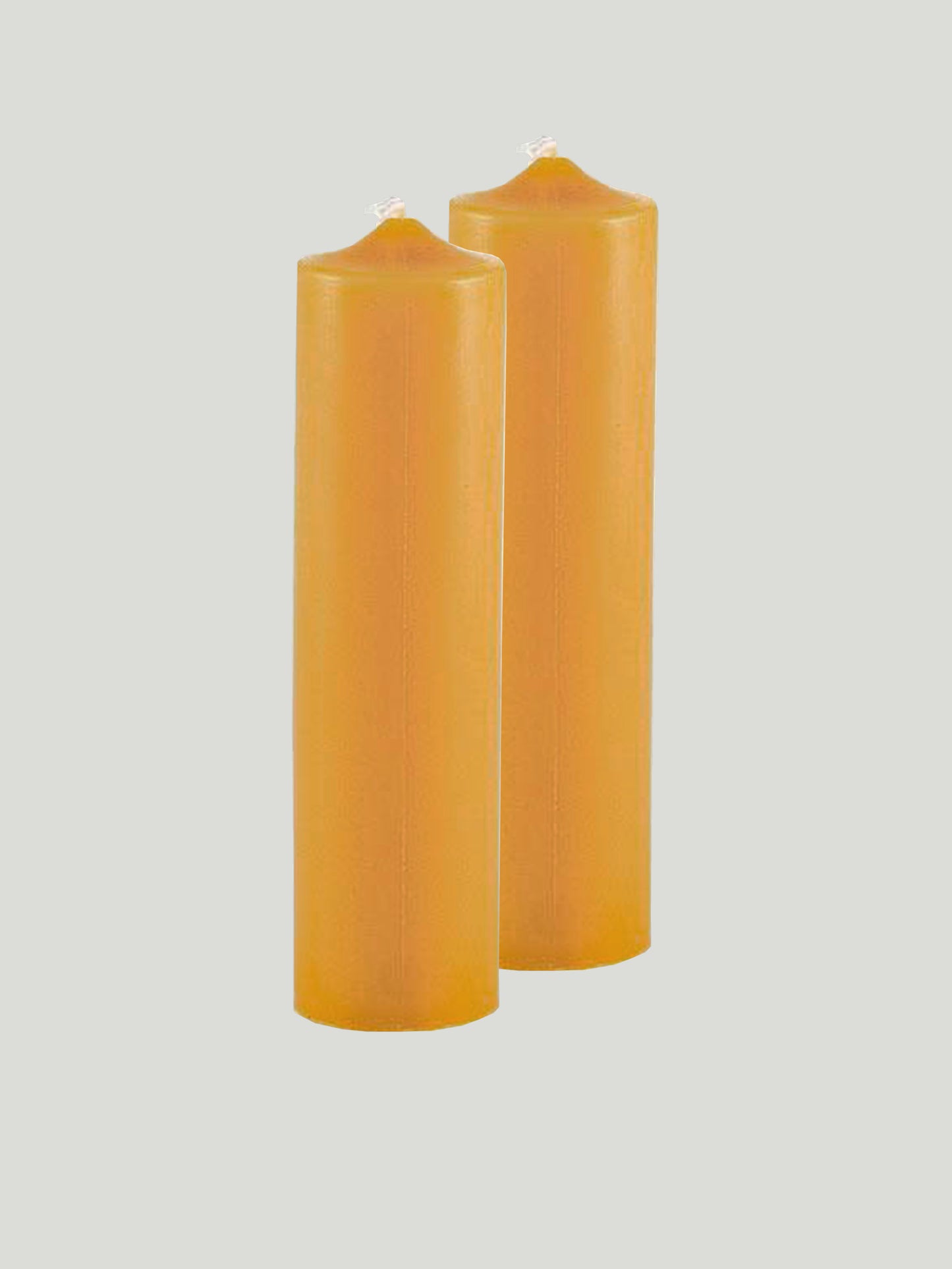 Natural Beeswax Column Candles (Pack of Two)