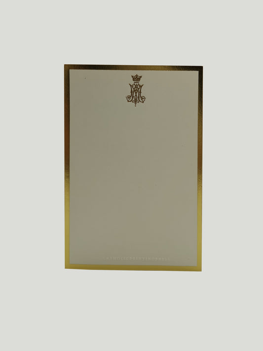 Gold Foil Letterpress Auspice Stationery Note