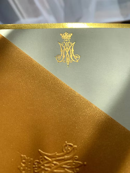 Gold Foil Letterpress Auspice Stationery Note