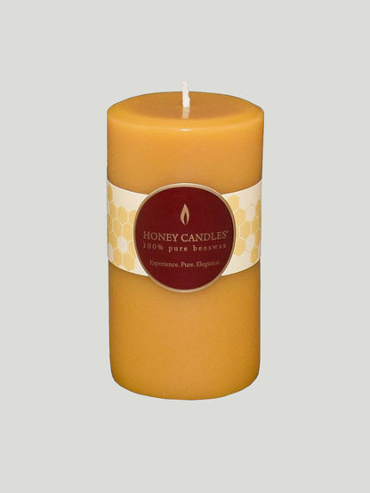 Round Natural Beeswax Pillar Candle (Single)