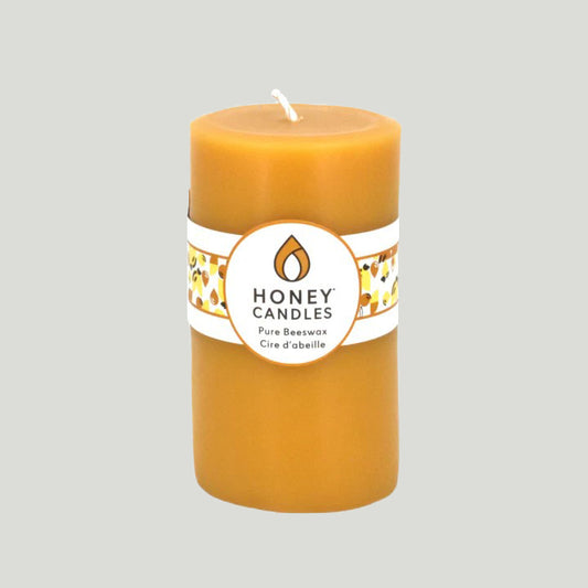 Round Natural Beeswax Pillar Candle (Single)