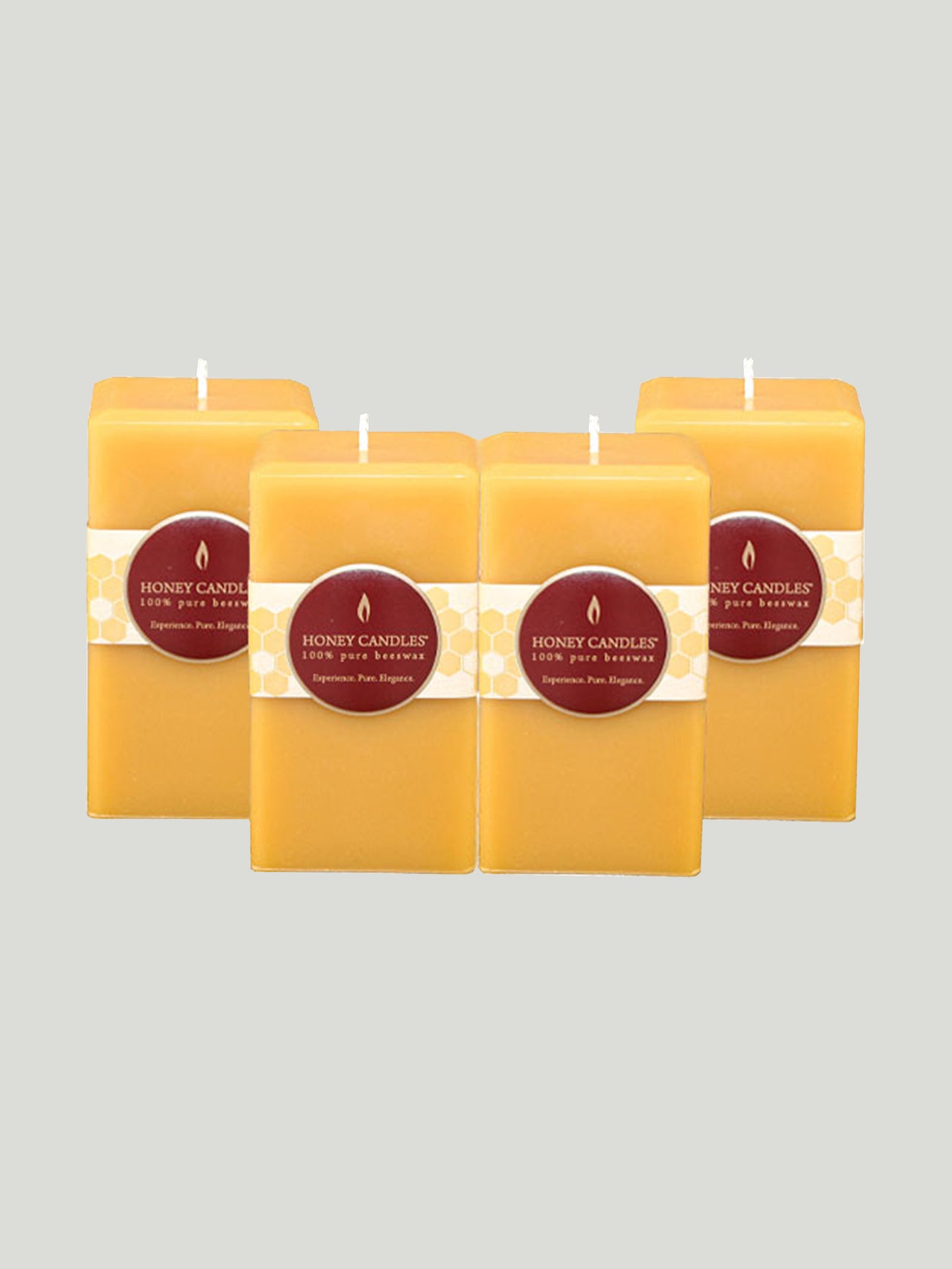 Square Natural Beeswax Pillar Candle (Single)