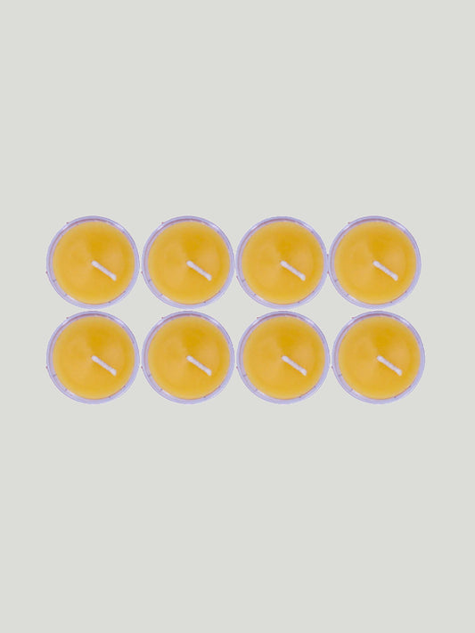 Natural Beeswax Tealight Candles (Pack of Eight)