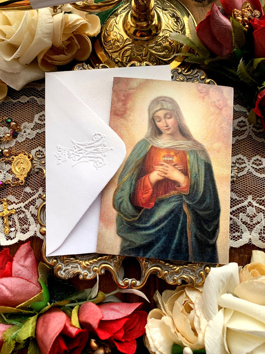 Mini Immaculate Heart of Mary Note Card *NEW RELEASE*